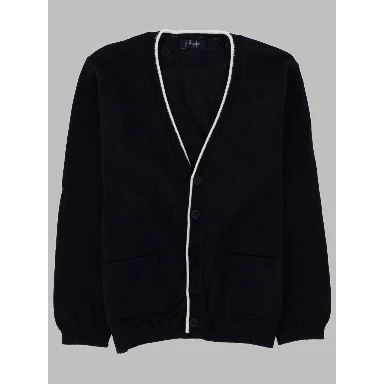 BLUE/WHITE TRICOT SWEATER
