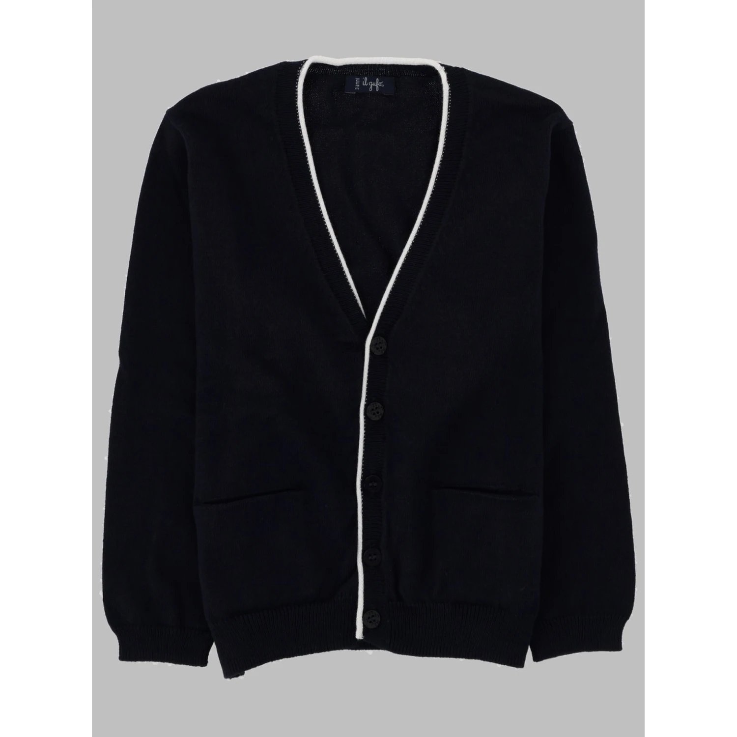 BLUE/WHITE TRICOT SWEATER