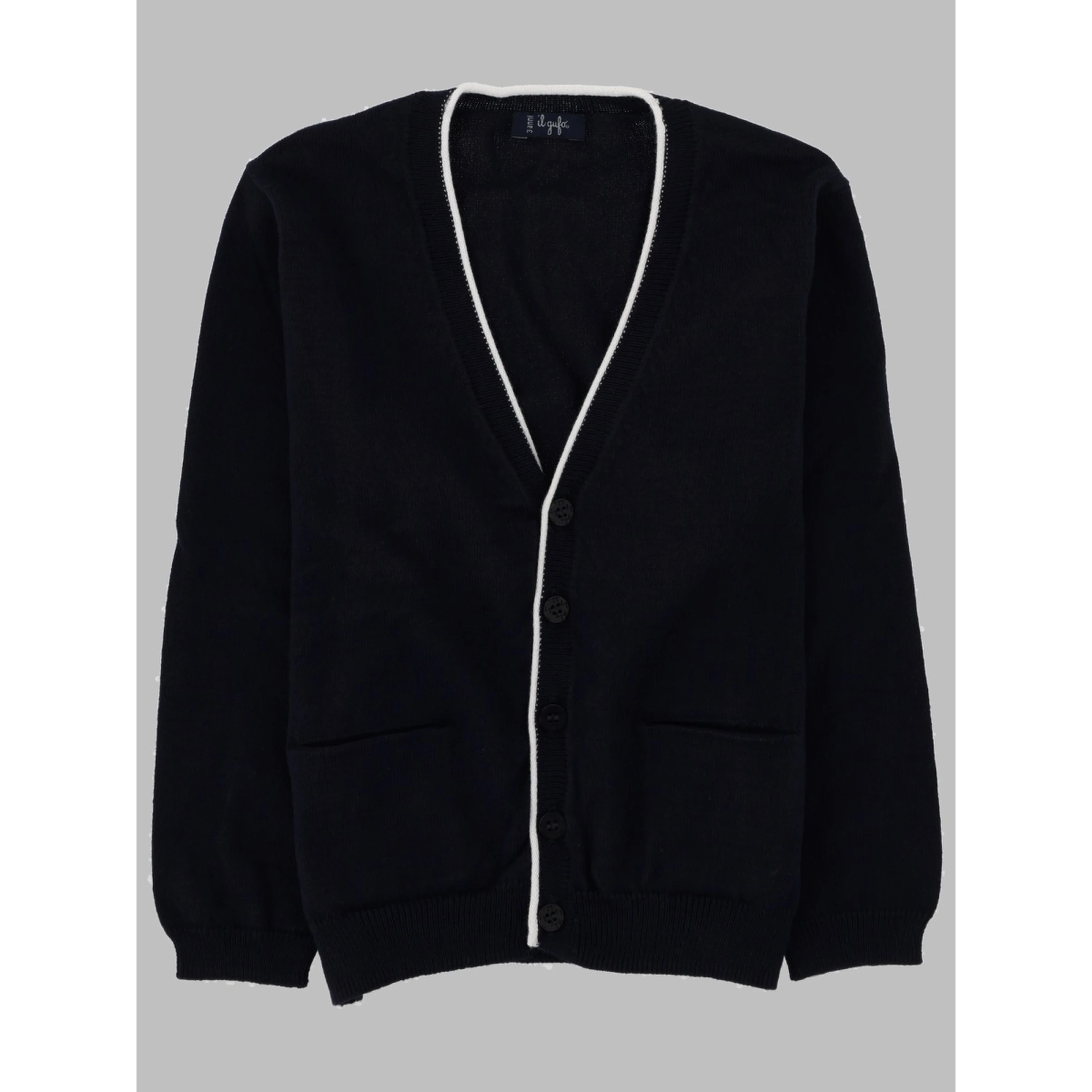 BLUE/WHITE TRICOT SWEATER