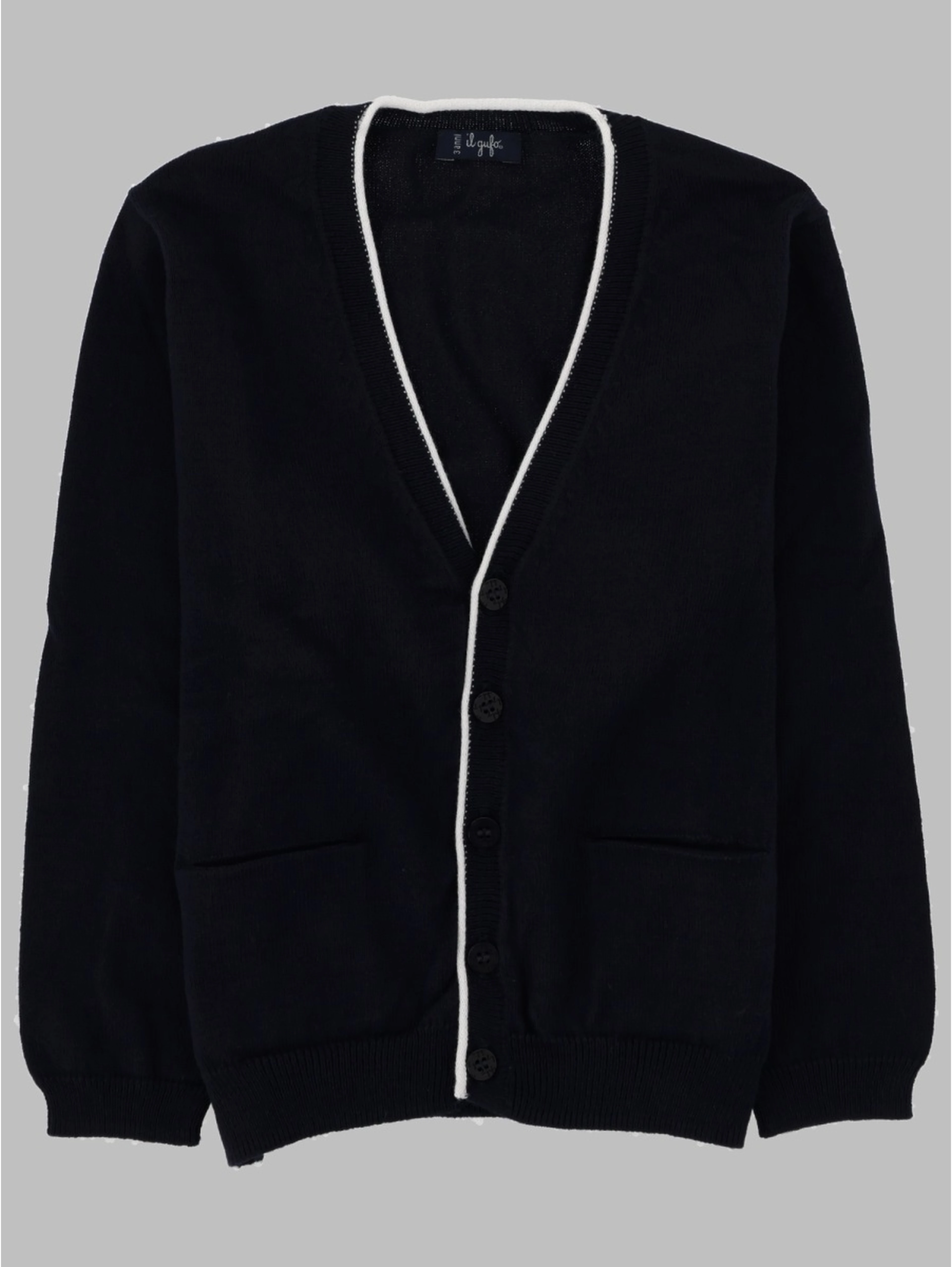 BLUE/WHITE TRICOT SWEATER