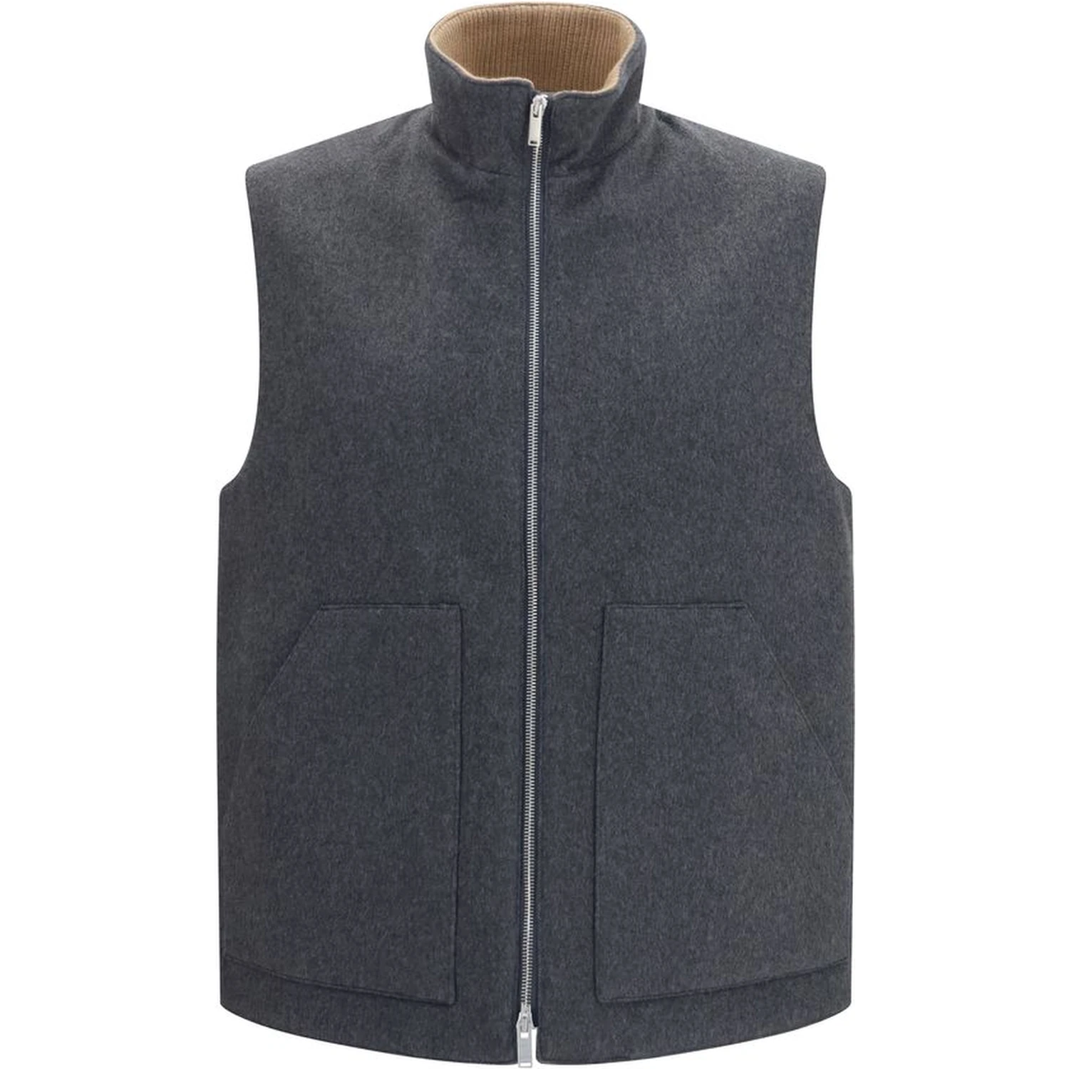 Gray Wool Oves Aries Sleeveless Jacket