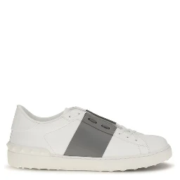 Silver Calf Leather Bos Taurus Low Top Sneakers