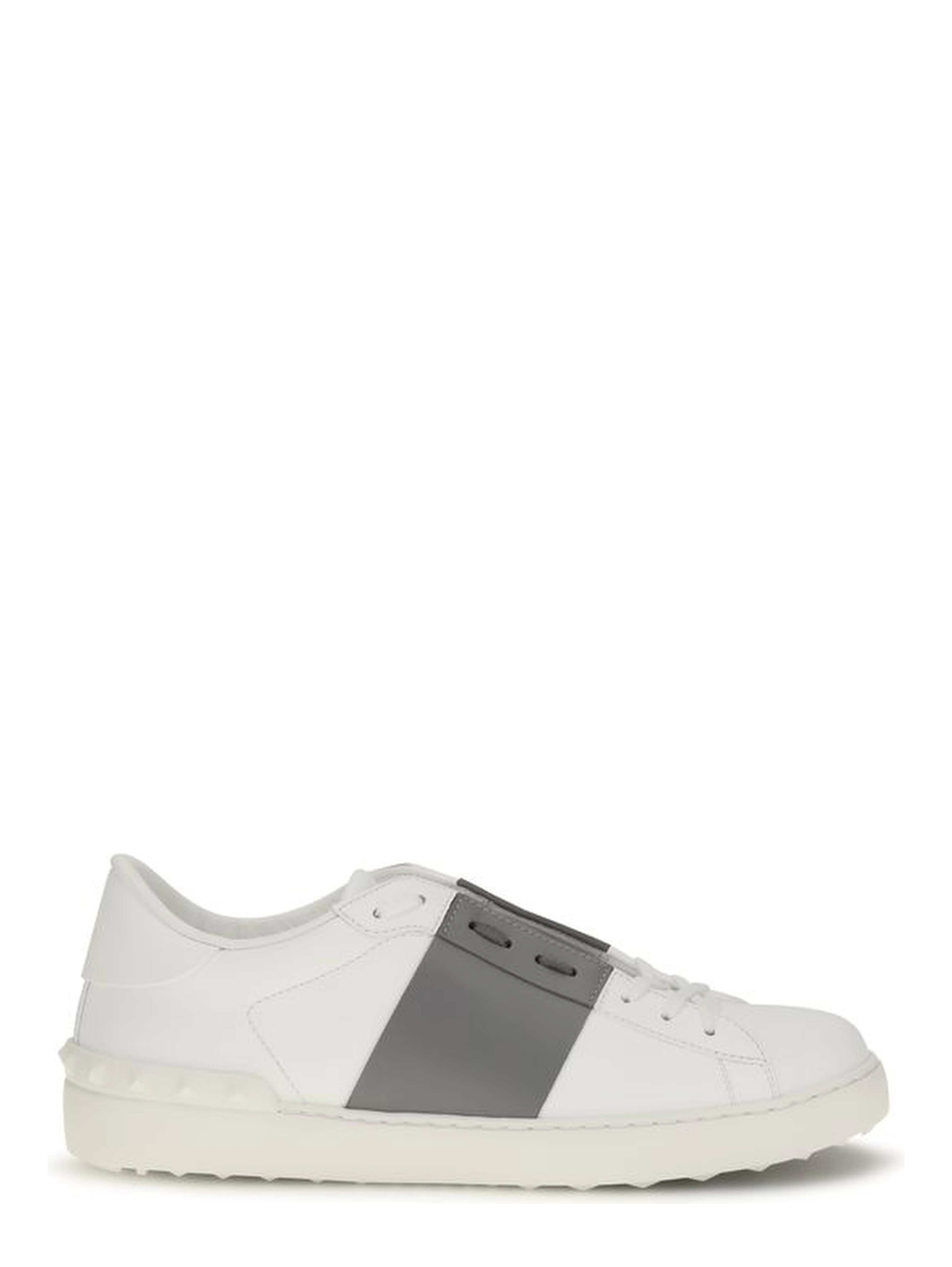 Silver Calf Leather Bos Taurus Low Top Sneakers