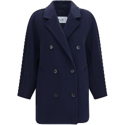 Blue Wool Oves Aries Full-Length Jacket