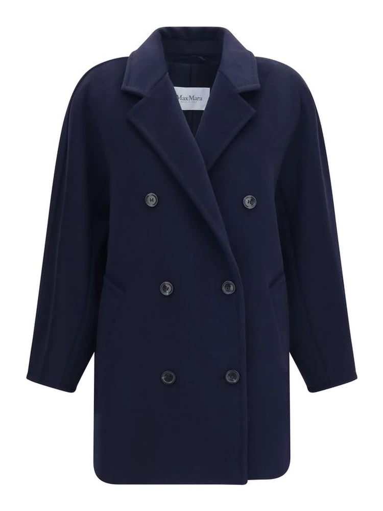Blue Wool Oves Aries Full-Length Jacket