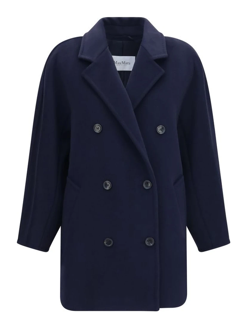 Blue Wool Oves Aries Full-Length Jacket