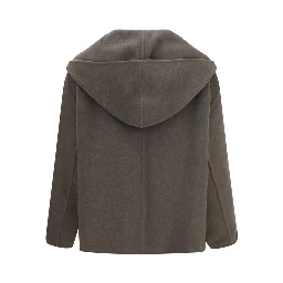 Bicolor Wool Oves Aries Full-Length Jacket