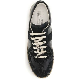 Black Suede Leather Athletic Sneakers