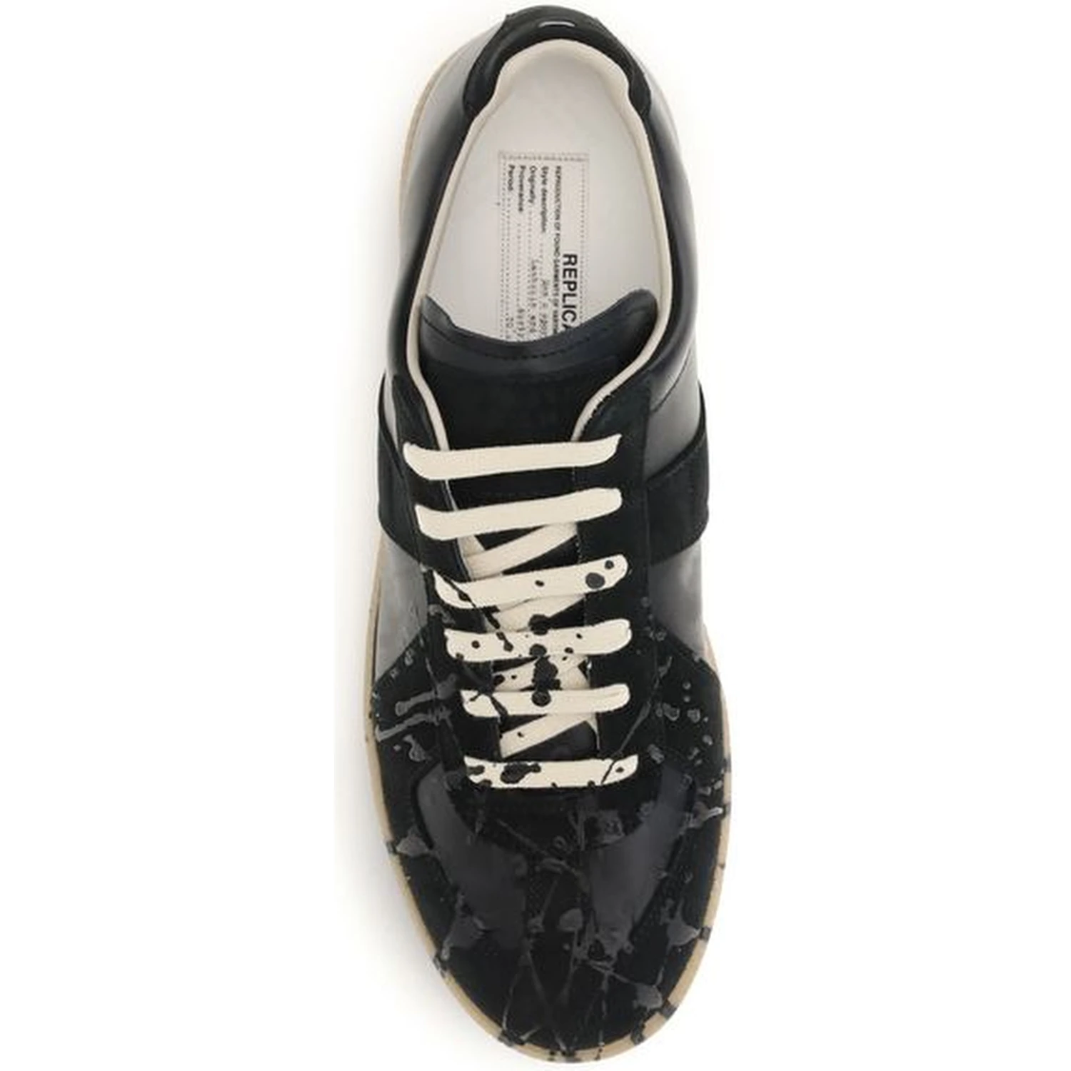Black Suede Leather Athletic Sneakers
