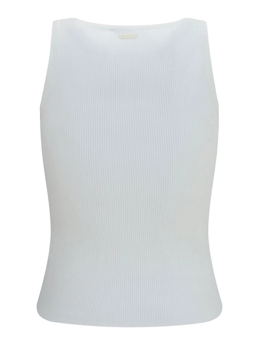 White Viscose Tank Tops