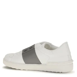 Silver Calf Leather Bos Taurus Low Top Sneakers