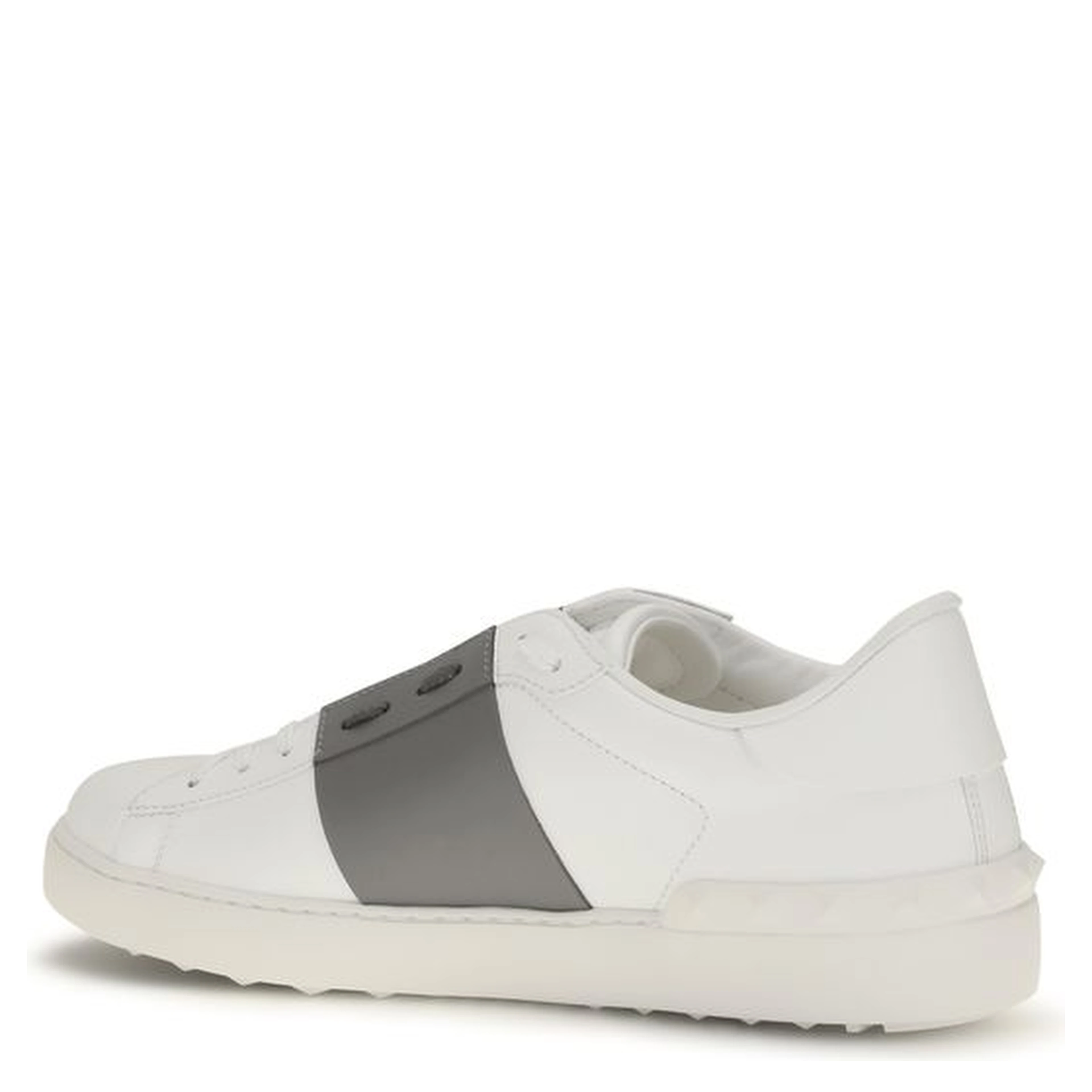Silver Calf Leather Bos Taurus Low Top Sneakers