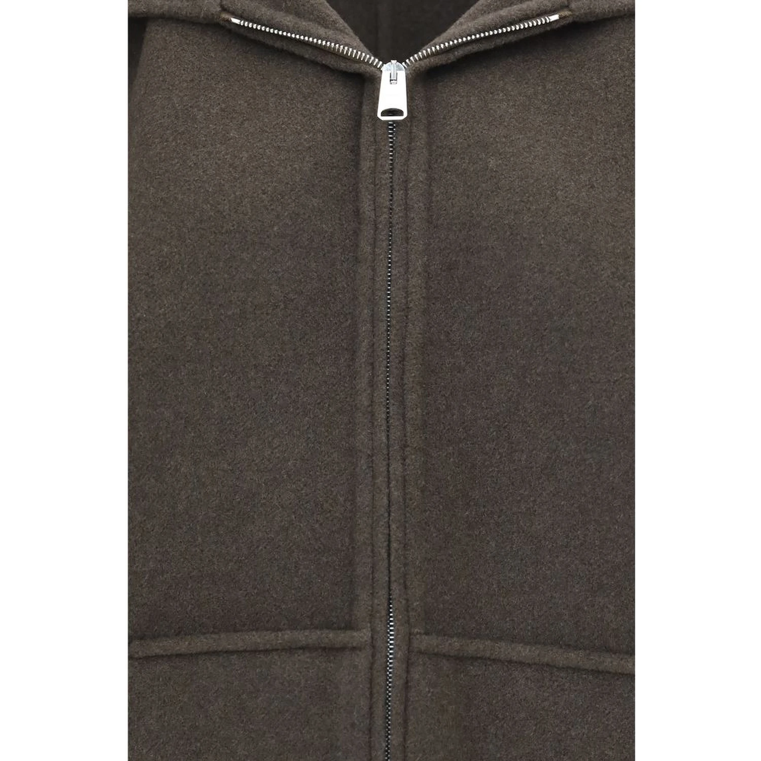 Bicolor Wool Oves Aries Full-Length Jacket