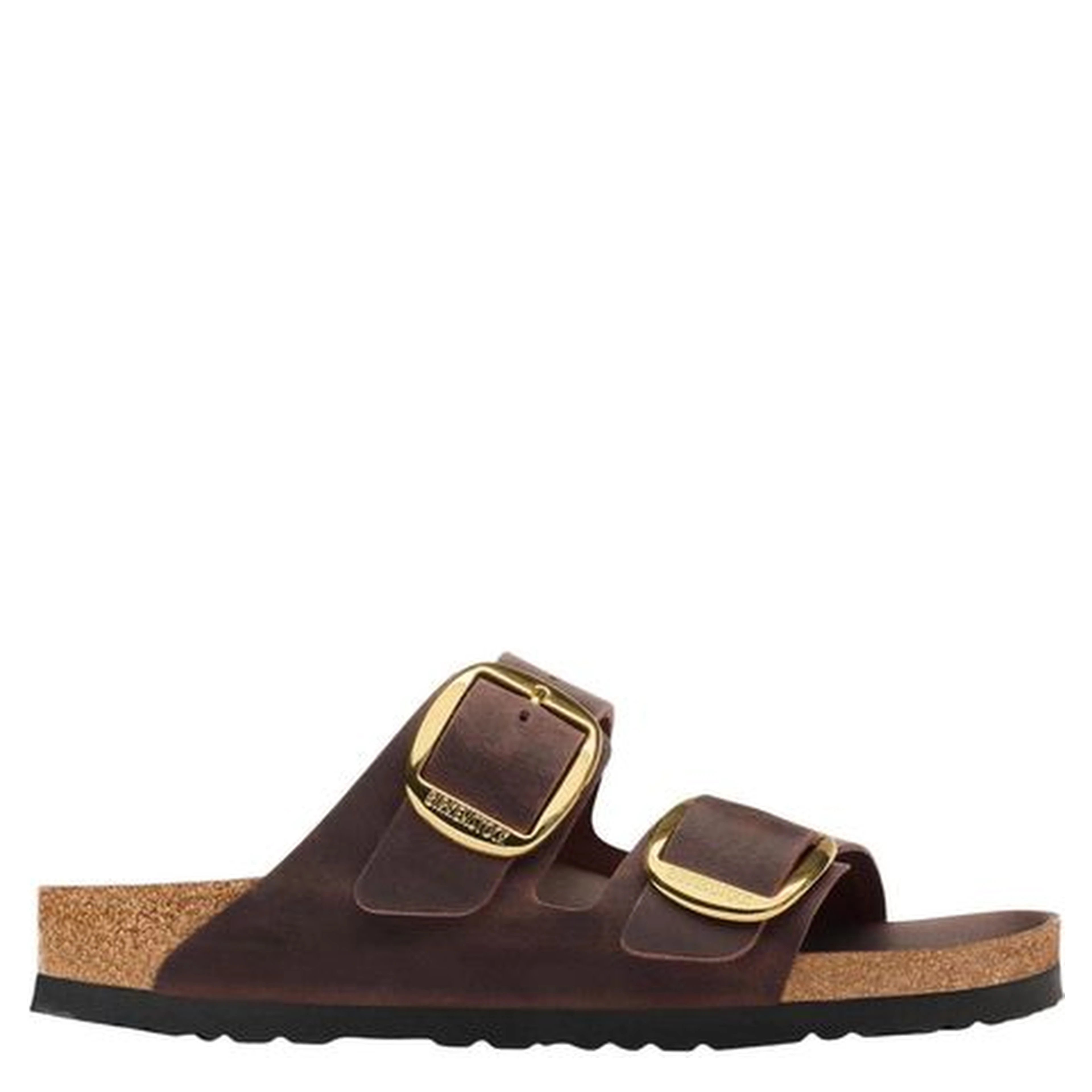 Brown Leather Flat Sandals