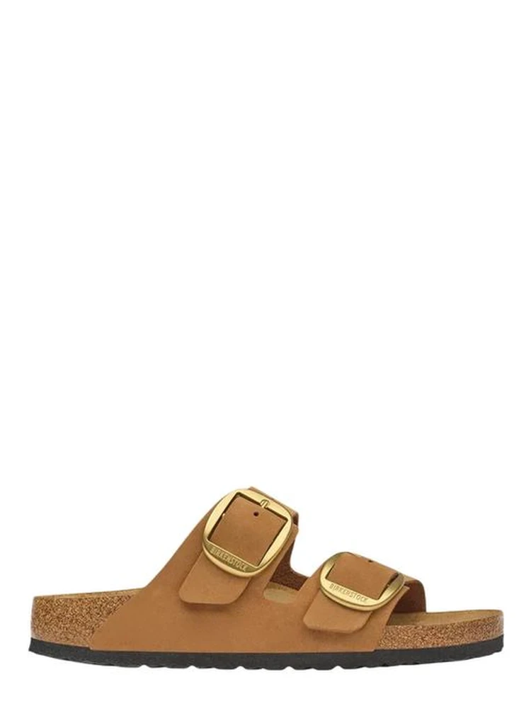 Brown Leather Flat Sandals