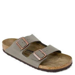 Gray Synthetic Strap-On Sandals