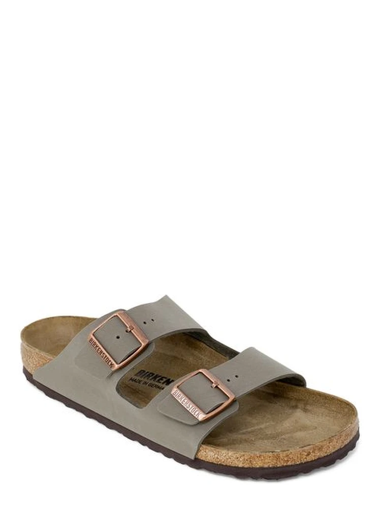 Gray Synthetic Strap-On Sandals