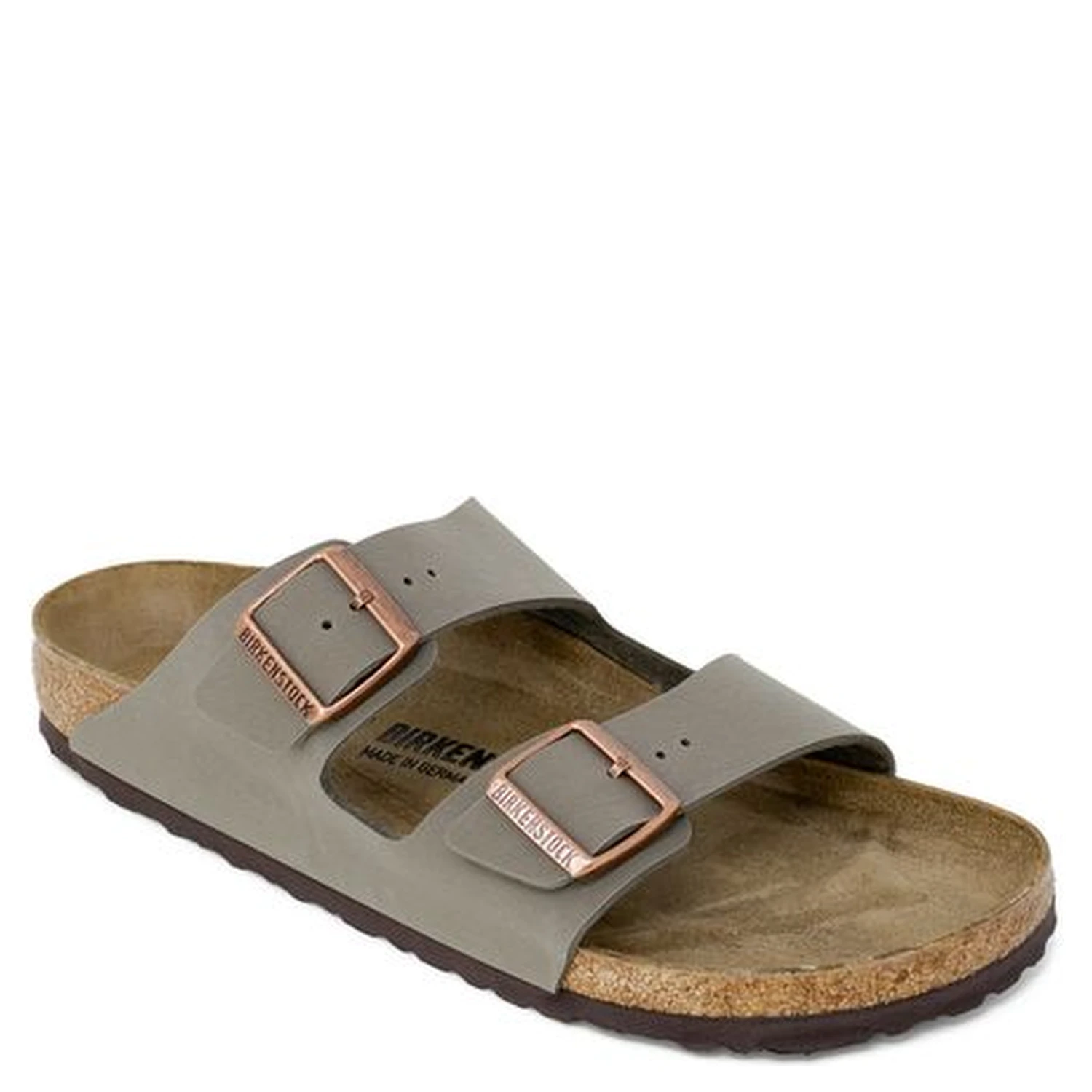 Gray Synthetic Strap-On Sandals
