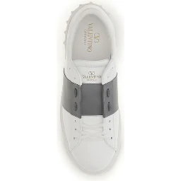 Silver Calf Leather Bos Taurus Low Top Sneakers
