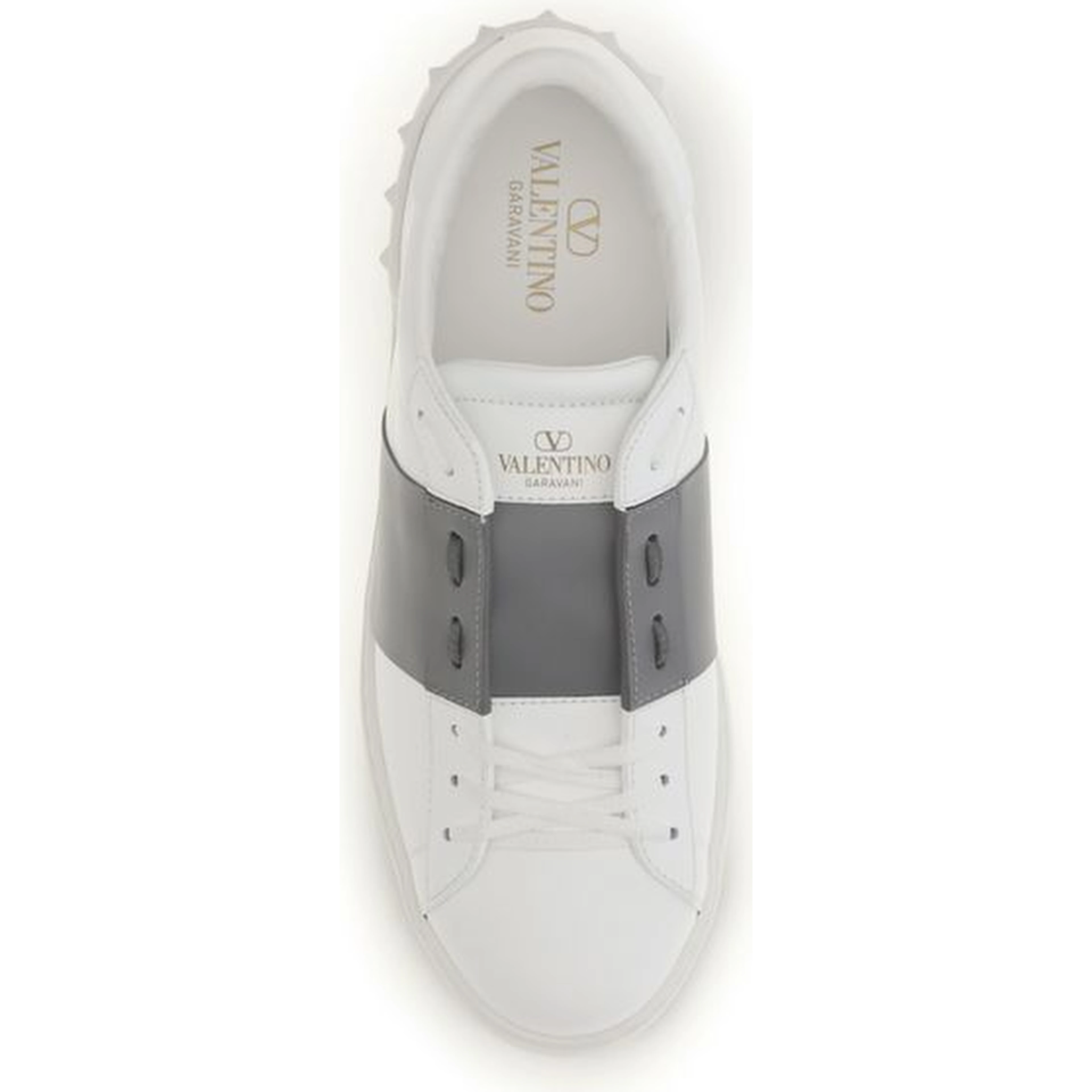 Silver Calf Leather Bos Taurus Low Top Sneakers
