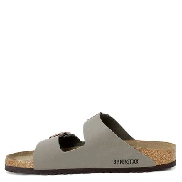 Gray Synthetic Strap-On Sandals
