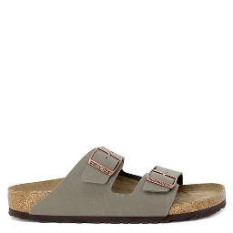 Gray Synthetic Strap-On Sandals