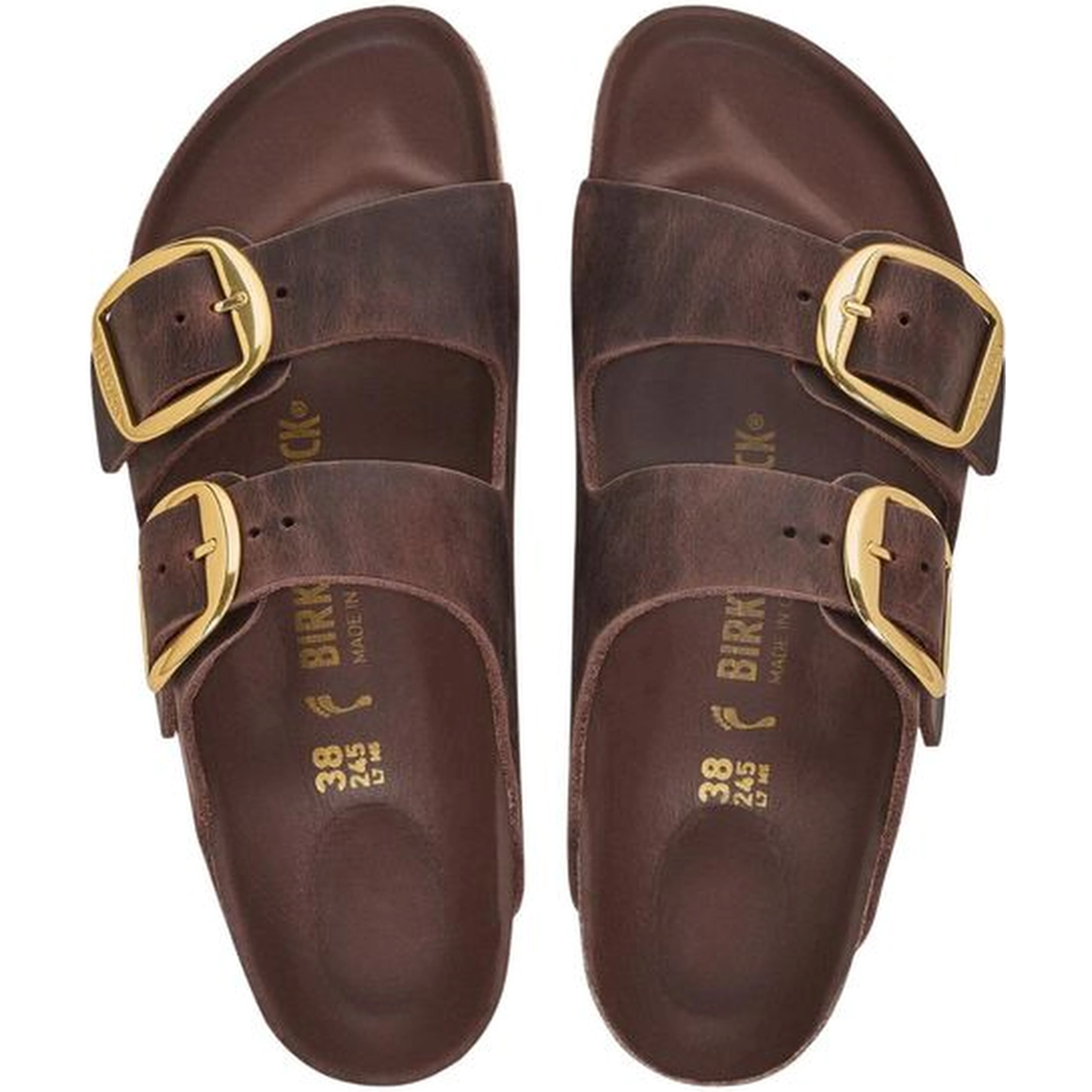 Brown Leather Flat Sandals