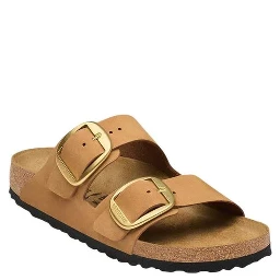 Brown Leather Flat Sandals