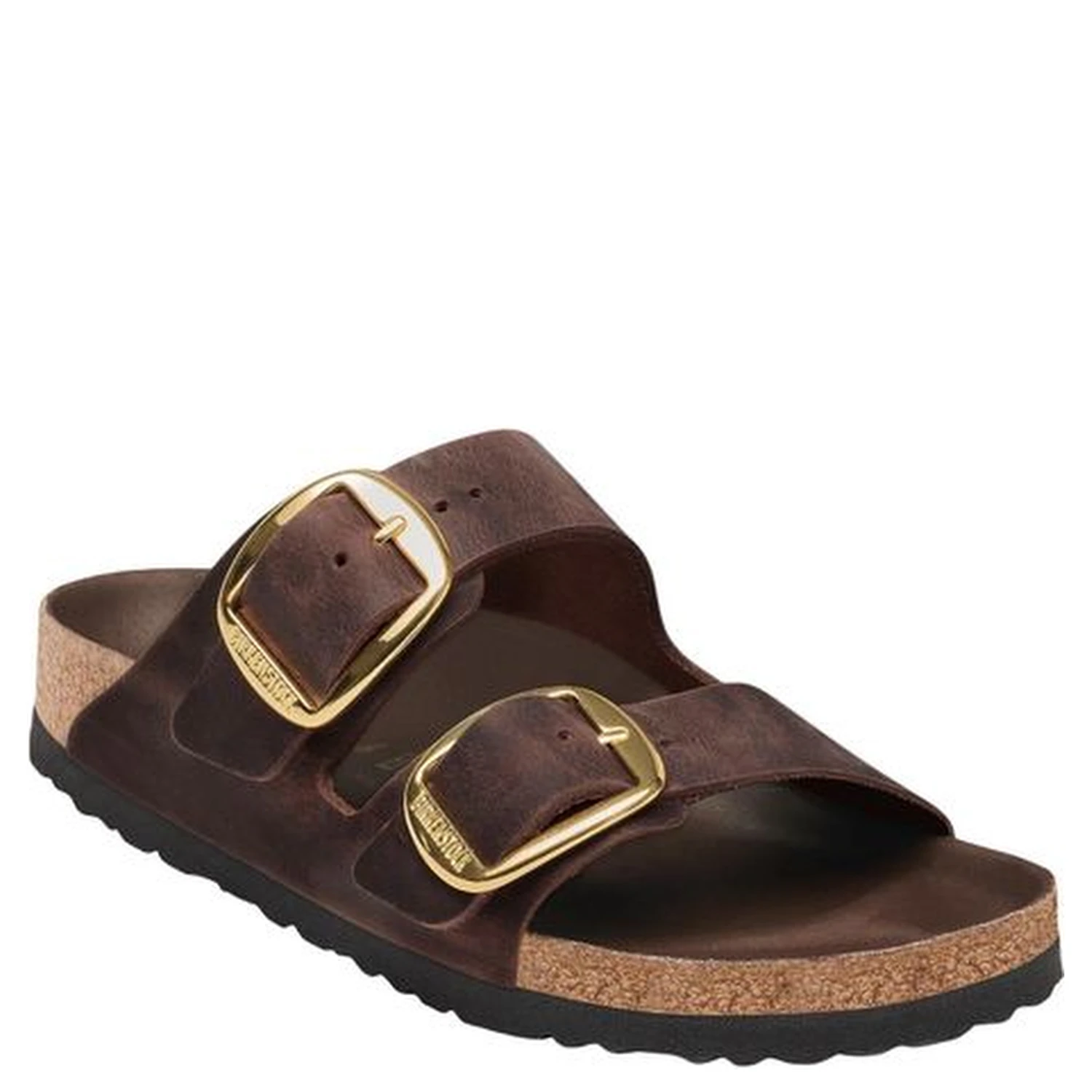 Brown Leather Flat Sandals