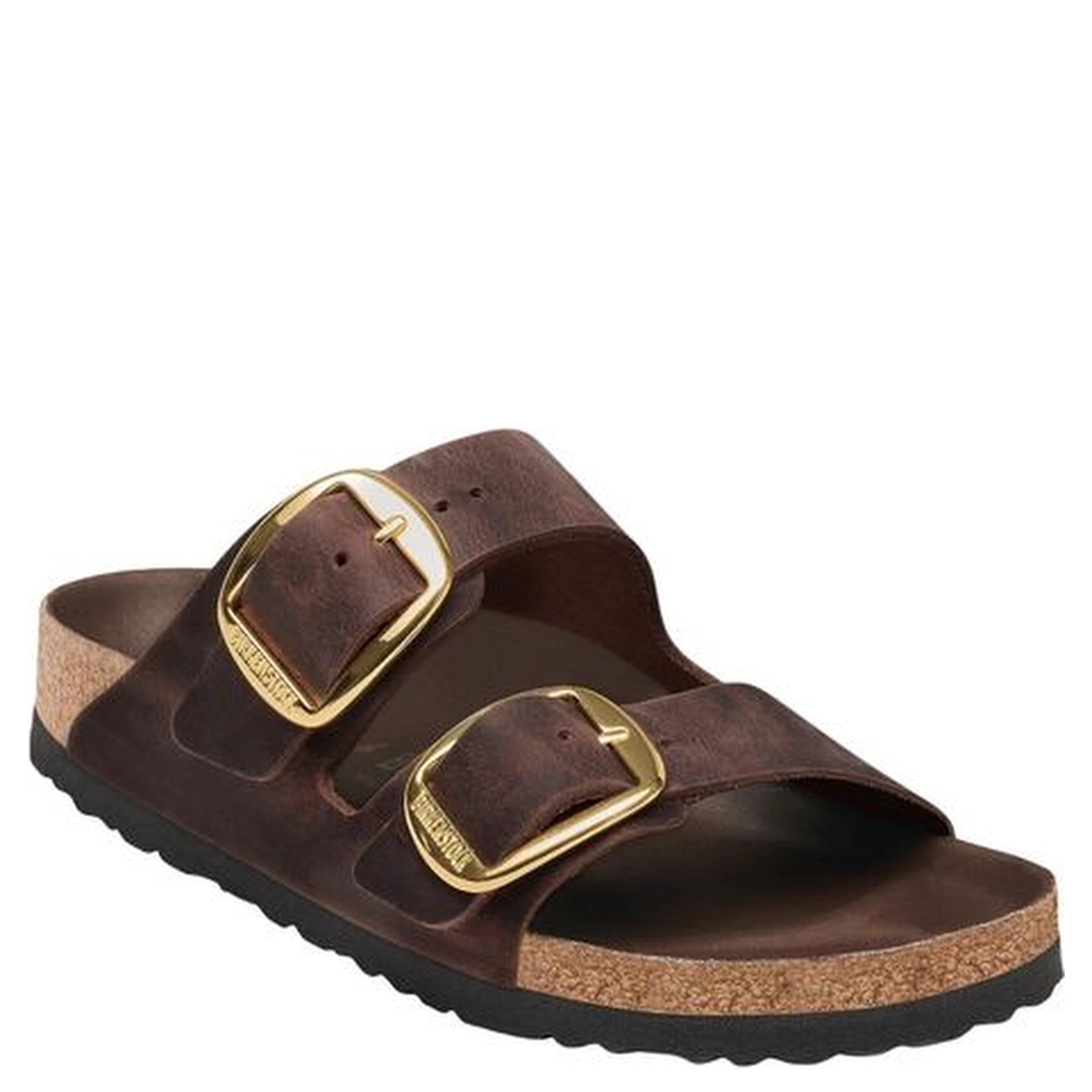 Brown Leather Flat Sandals