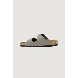 Gray Synthetic Strap-On Sandals