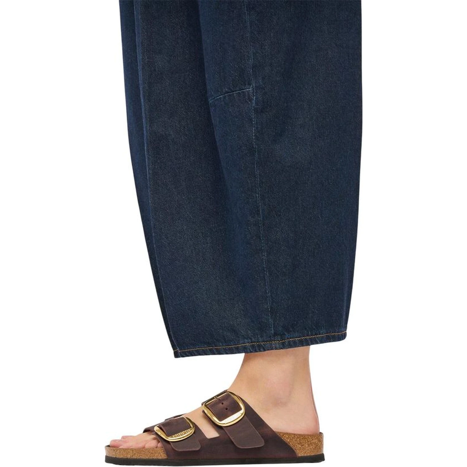 Brown Leather Flat Sandals