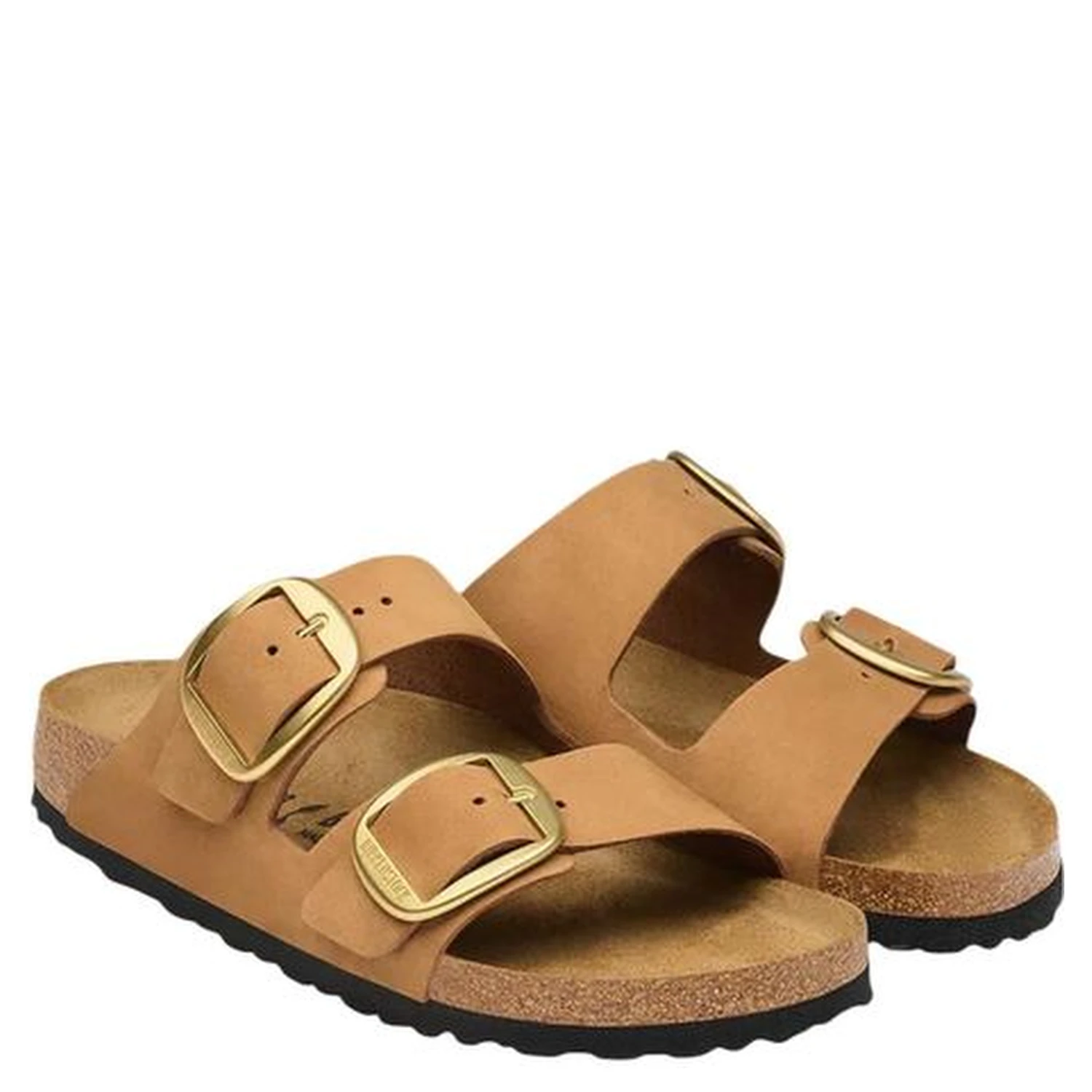 Brown Leather Flat Sandals