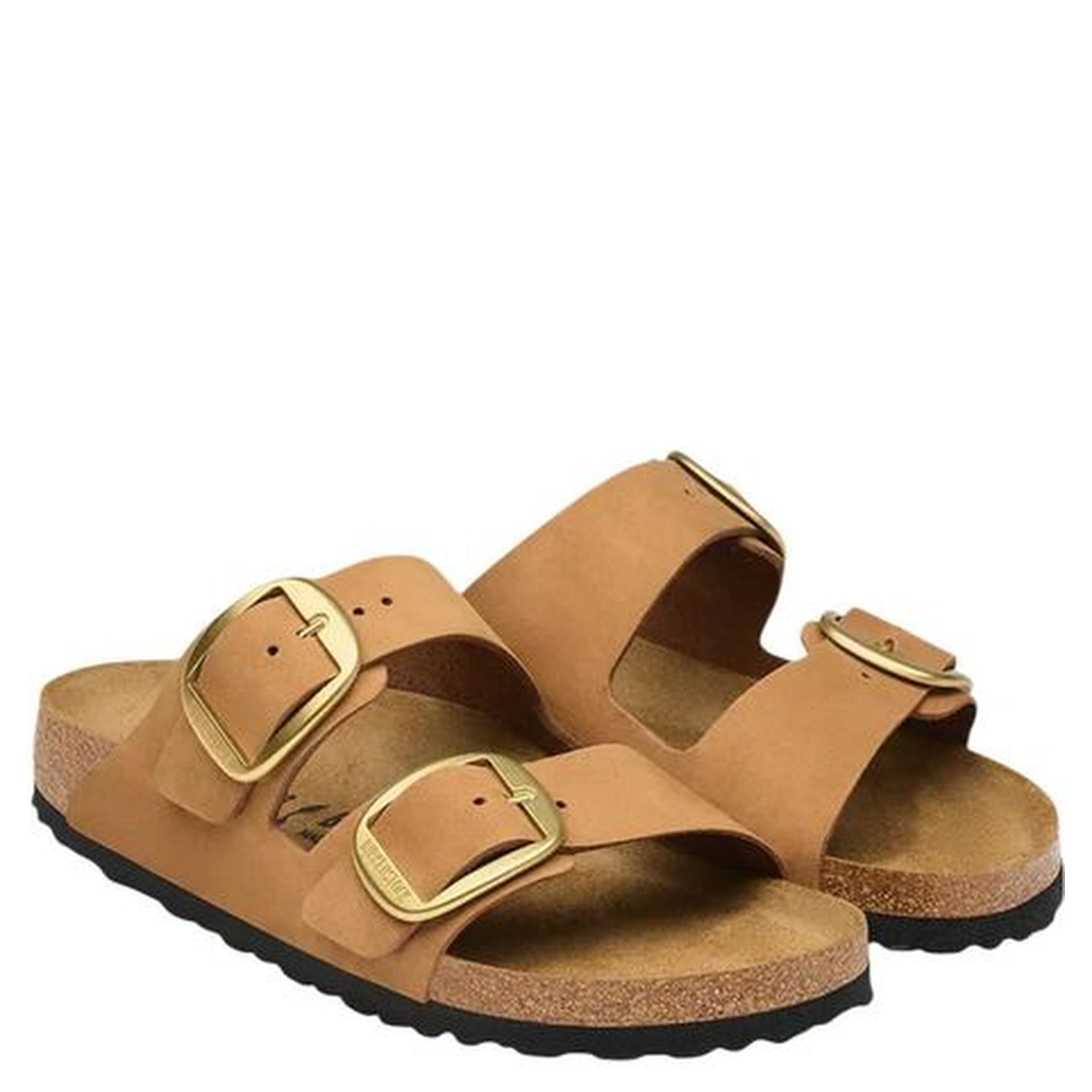 Brown Leather Flat Sandals