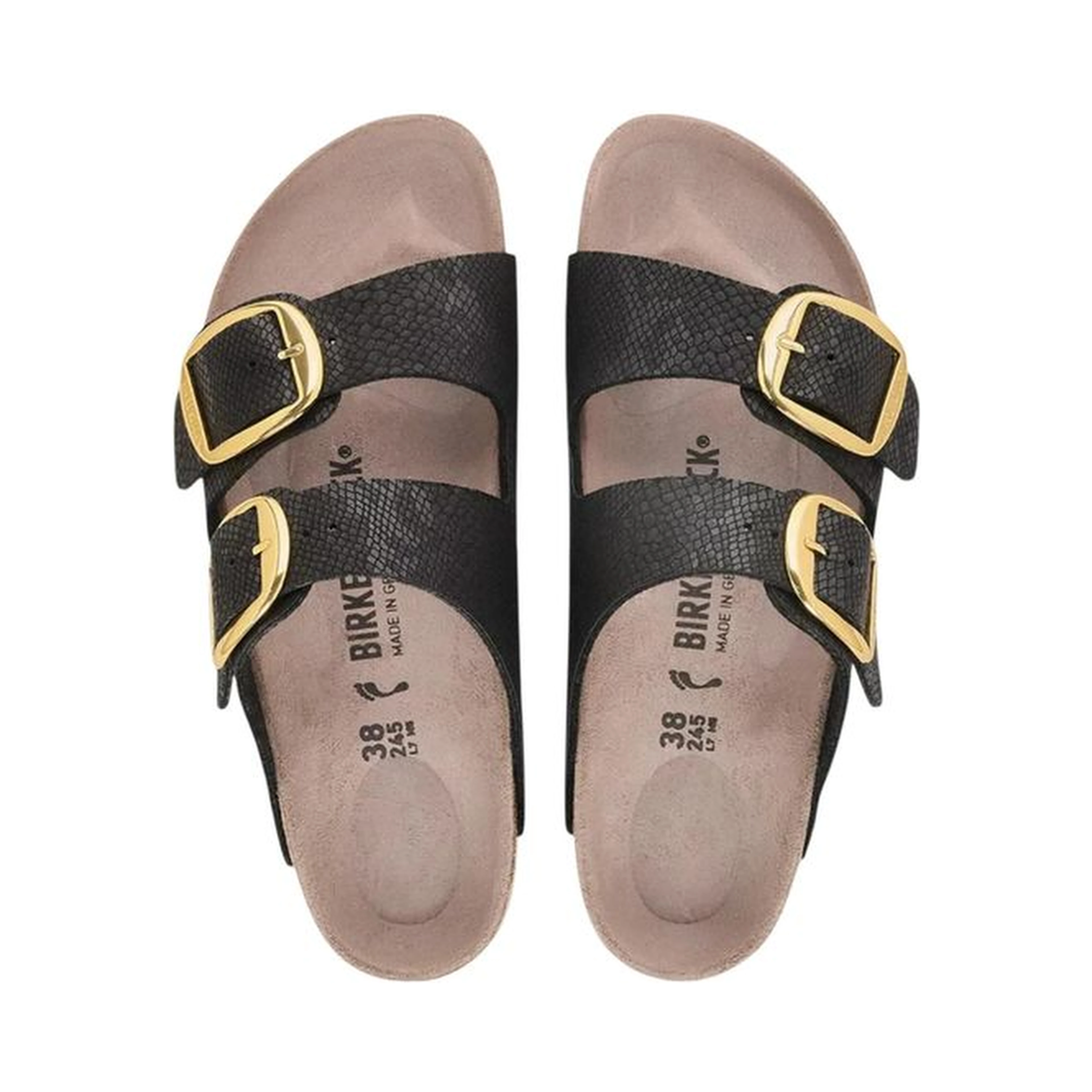 Black Synthetic Flat Sandals