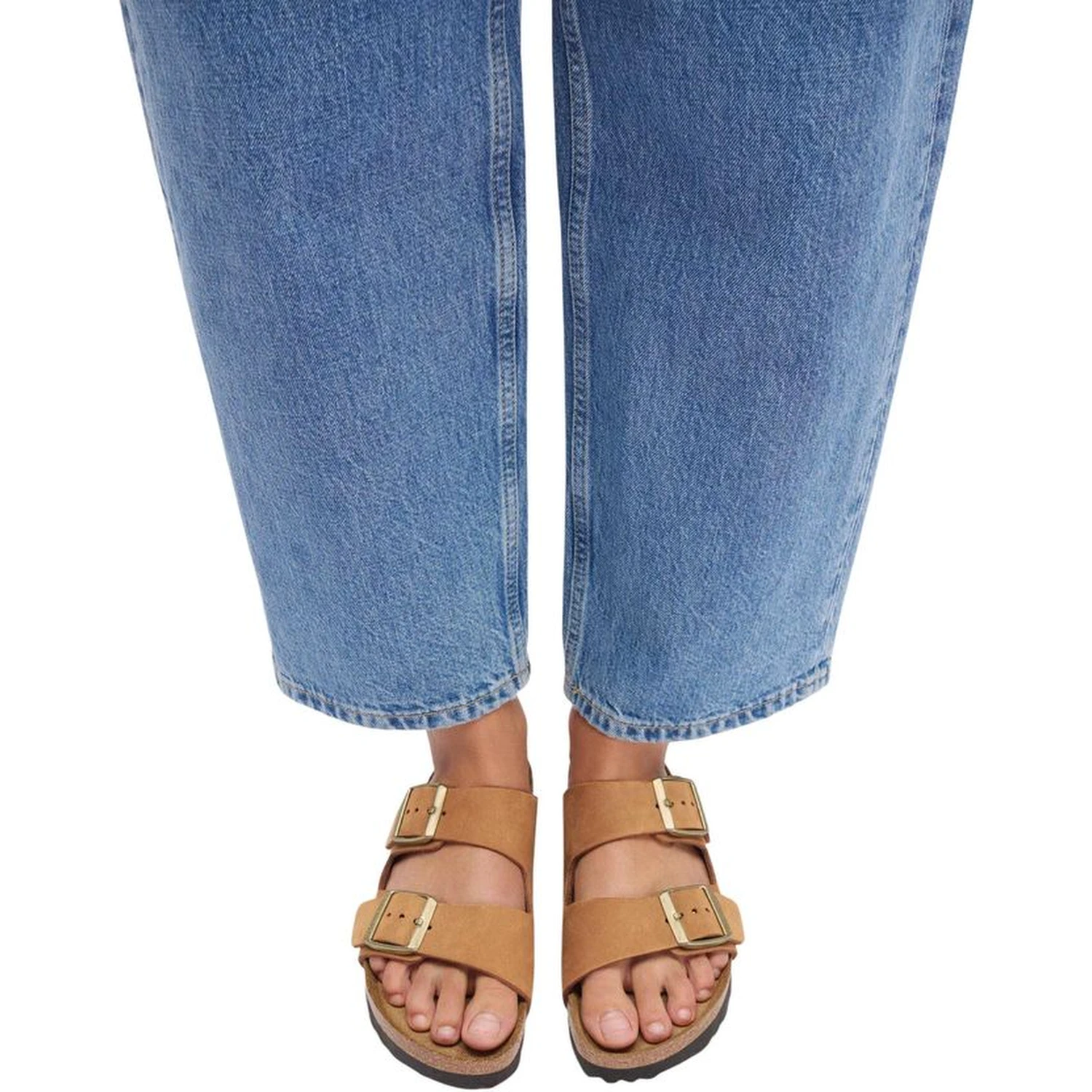 Brown Leather Flat Sandals