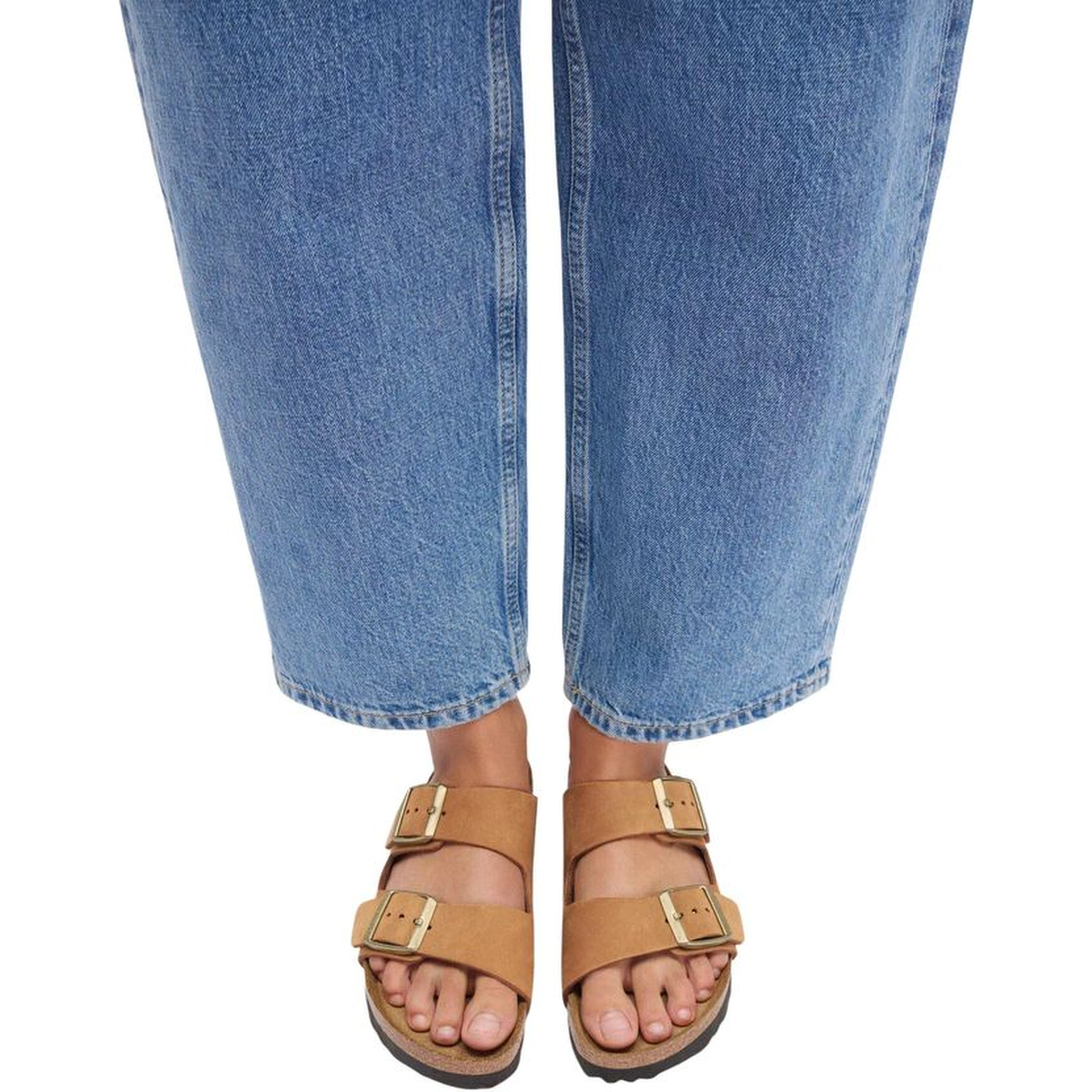 Brown Leather Flat Sandals