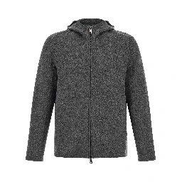 Gray Wool Full-Length Jacket