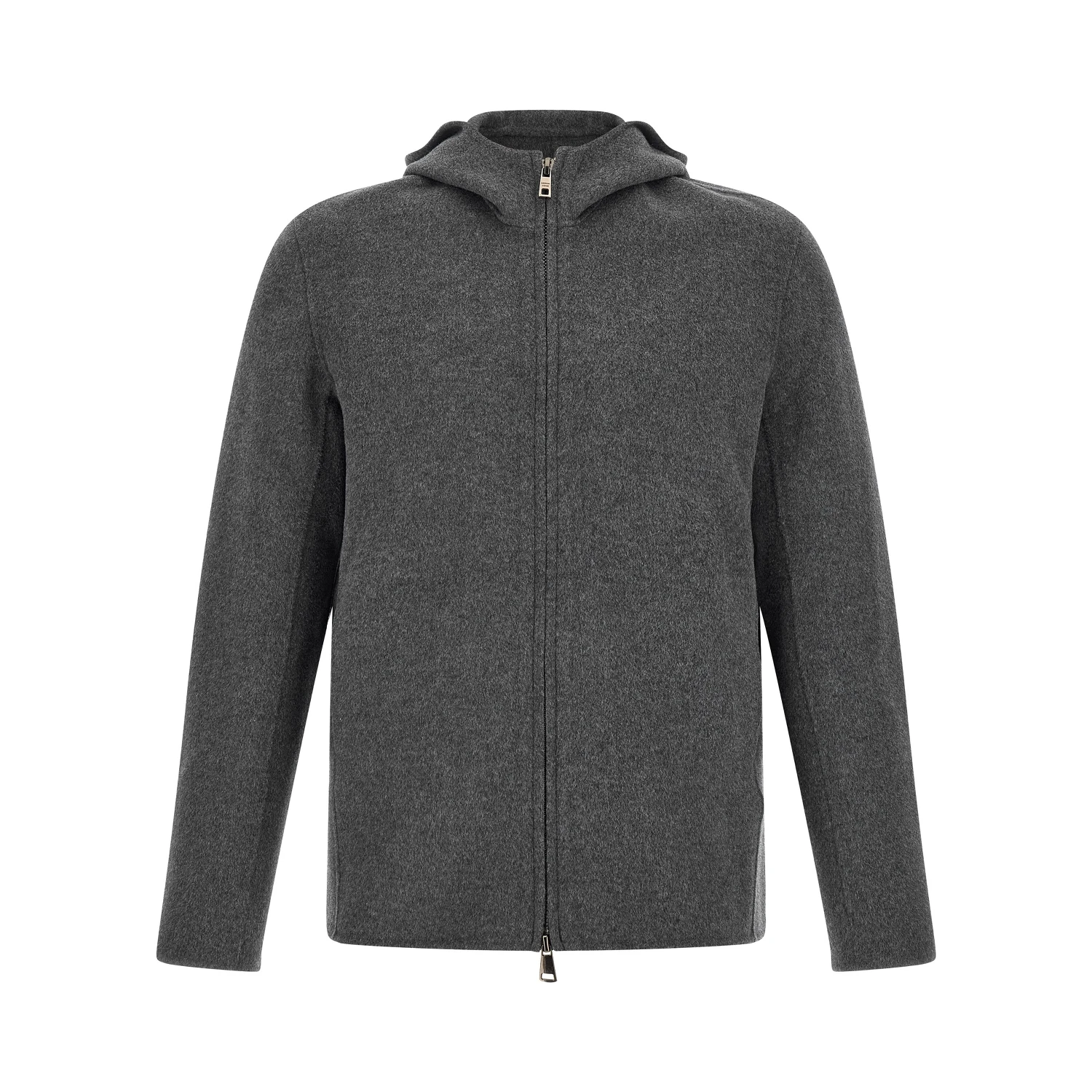 Gray Wool Full-Length Jacket