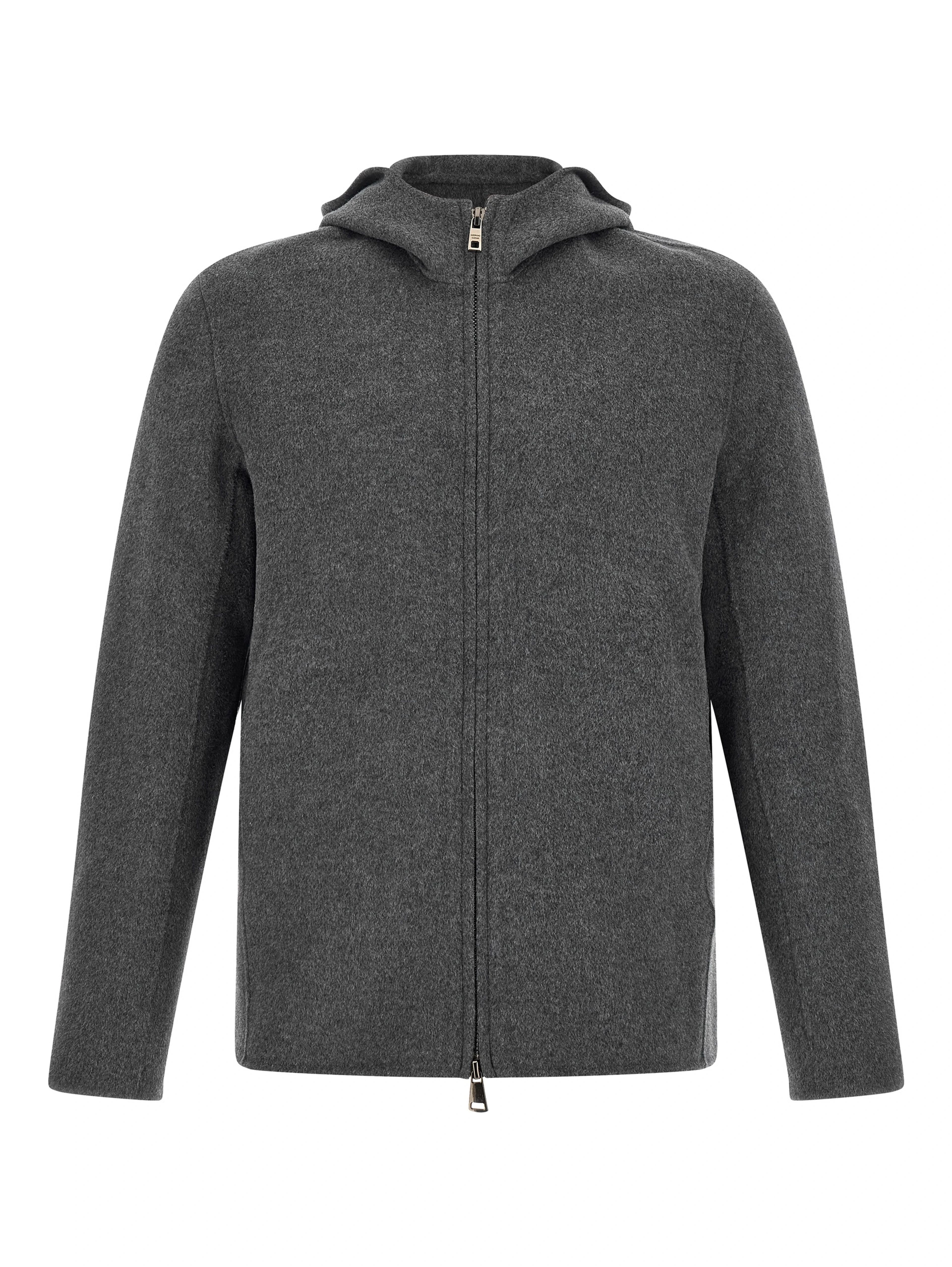 Gray Wool Full-Length Jacket