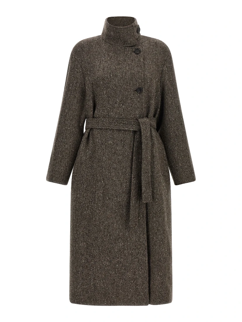 Brown Virgin Wool Coat