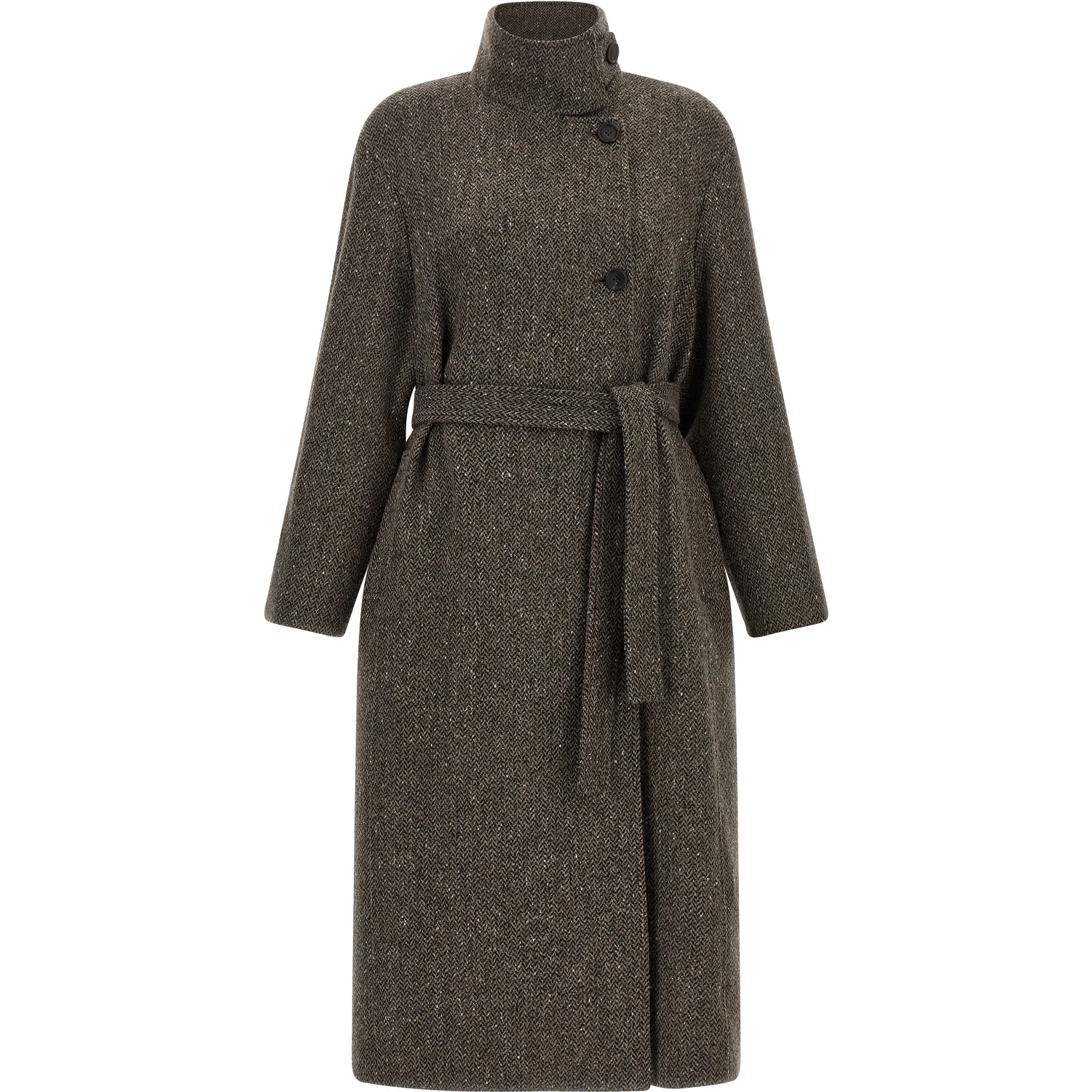 Brown Virgin Wool Coat