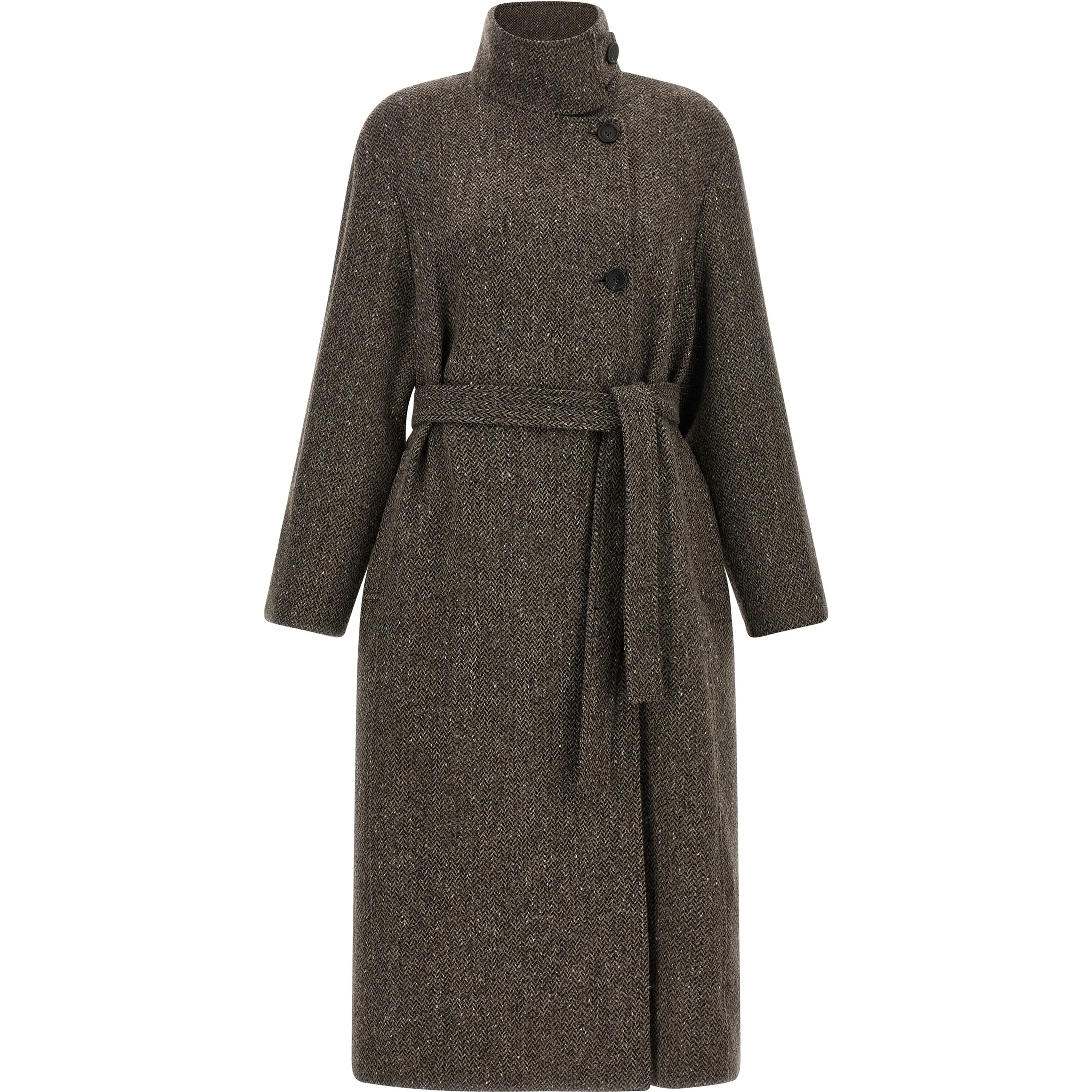 Brown Virgin Wool Coat