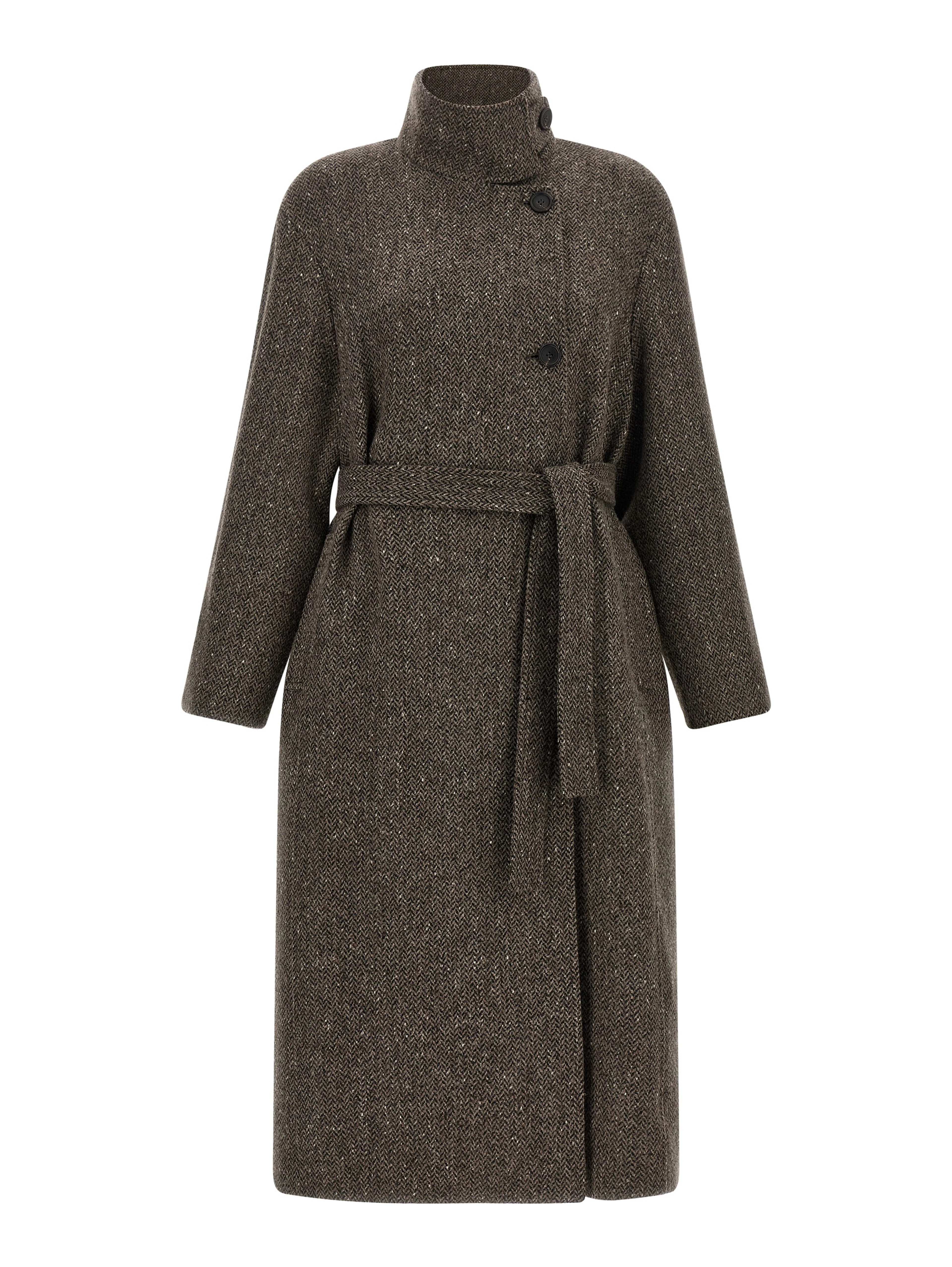 Brown Virgin Wool Coat