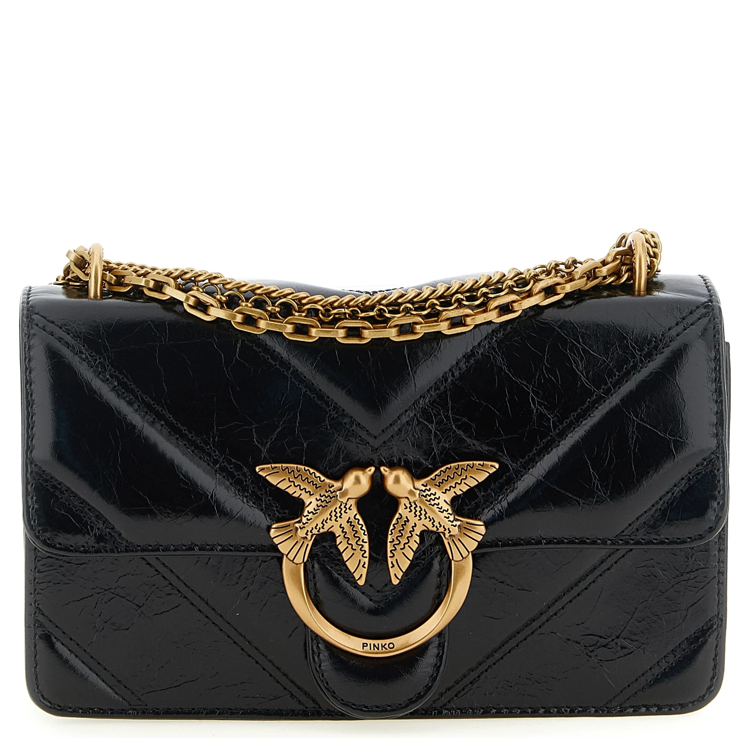 Black Calfskin Crossbody Bag