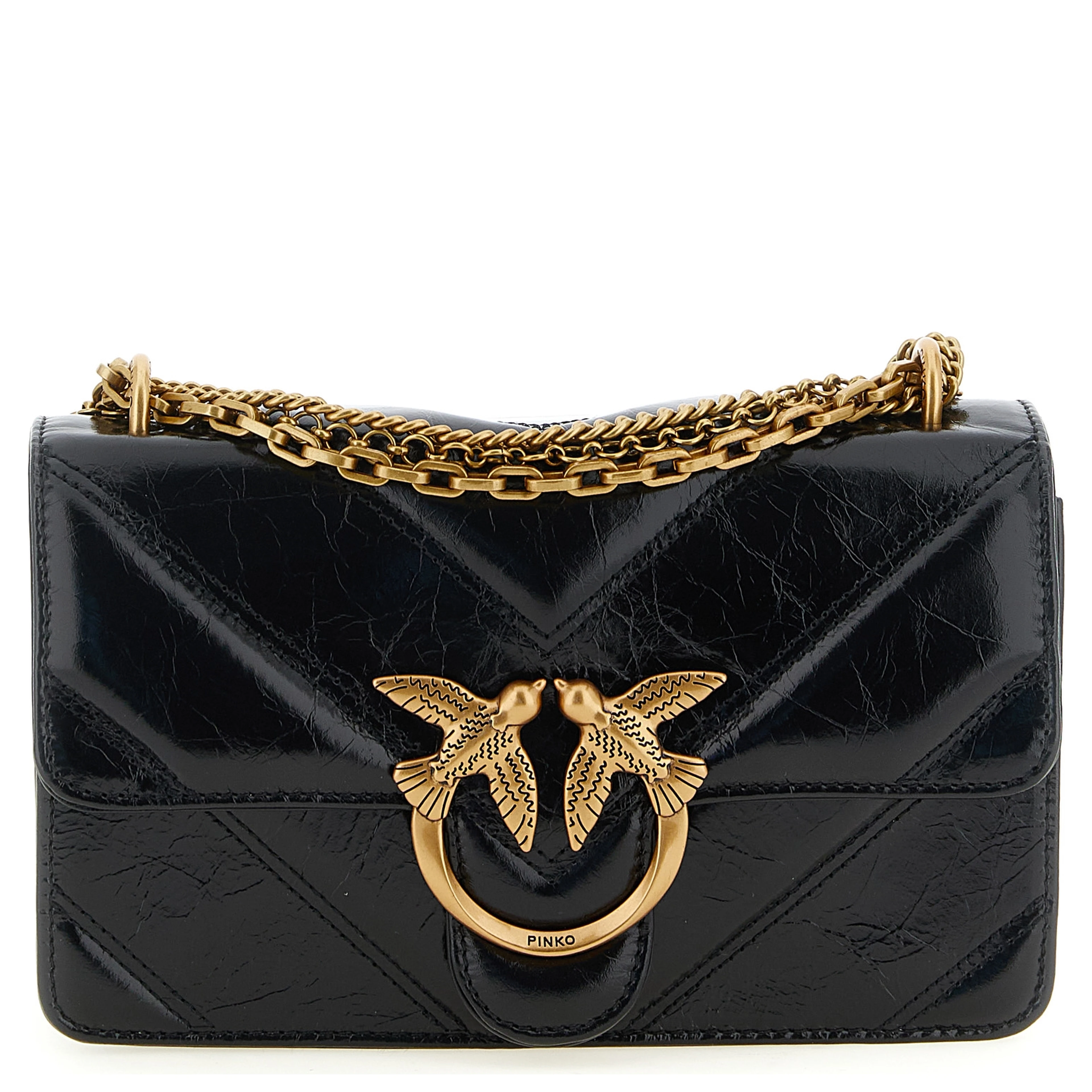 Black Calfskin Crossbody Bag