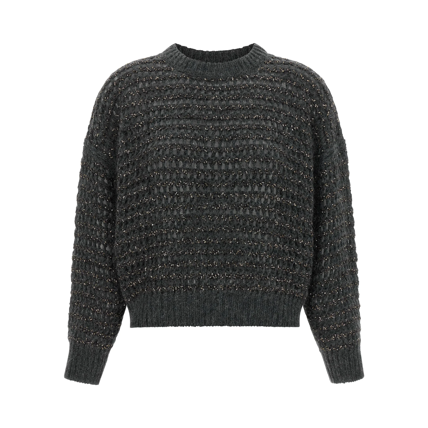 Gray Elastane Cardigan