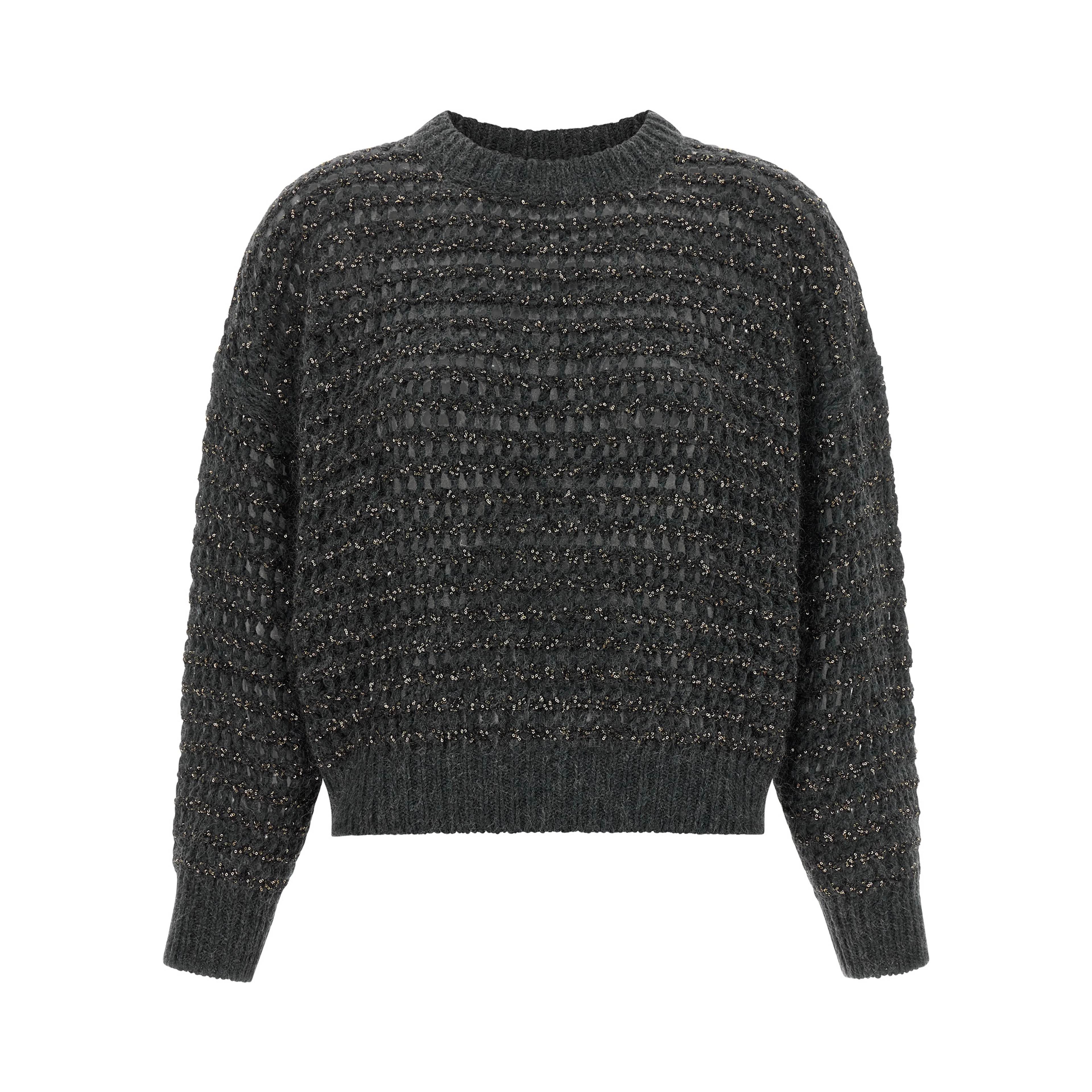 Gray Elastane Cardigan
