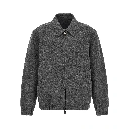 Gray Wool Full-Length Jacket