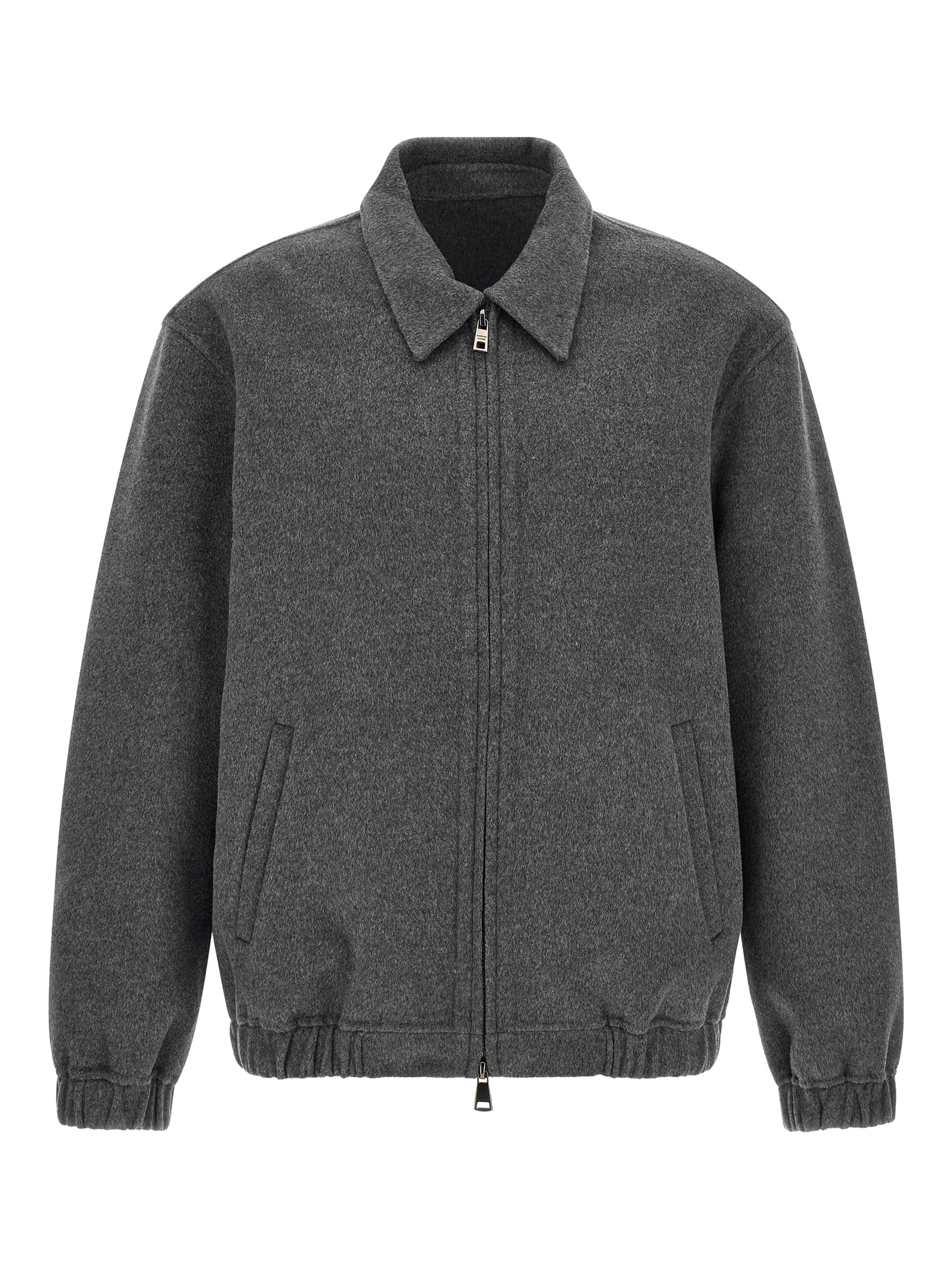 Gray Wool Full-Length Jacket